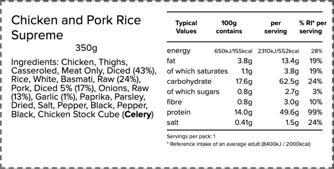 Chicken and Pork Rice Supreme