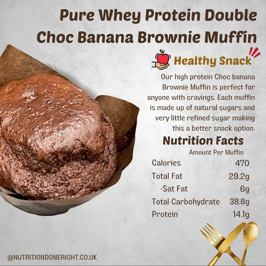 4x Pure Whey Protein Chocolate Banana Brownie Muffin