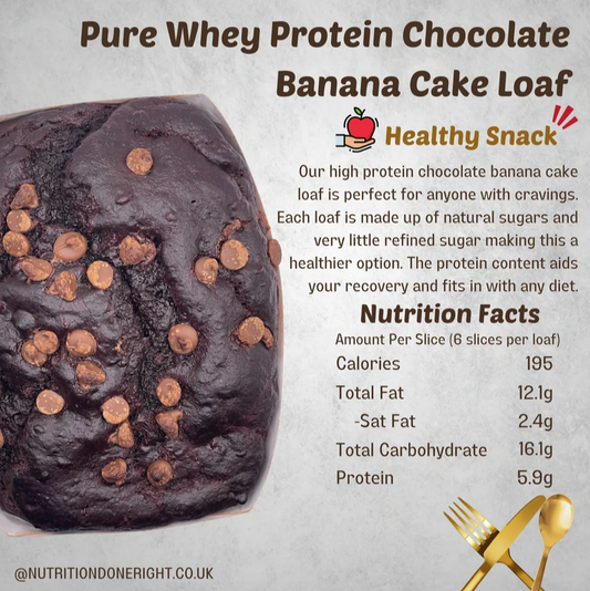 Pure Whey Protein Chocolate Banana Cake Loaf